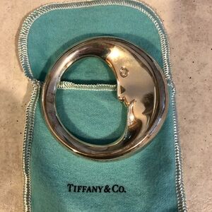 Tiffany & Co. Vintage Sterling Silver "Man In The Moon" Baby Rattle 2003